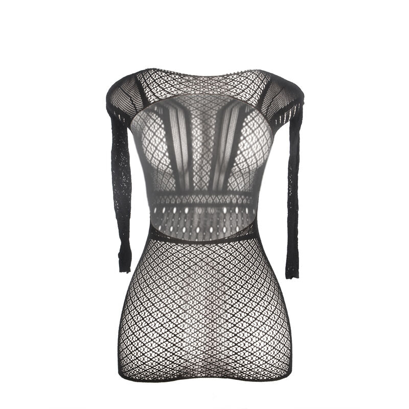 Vestido Curto de Rede SUBBLIME com Costas Nua, ideal para momentos sensuais