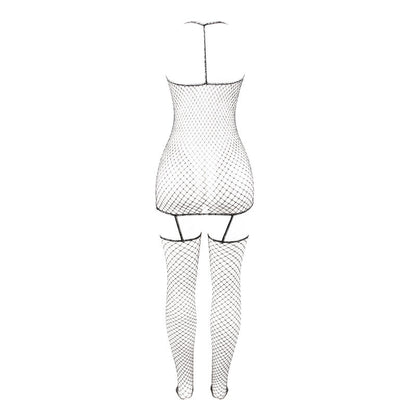 Bodystocking de Rede Arrastão Brilhante SUBBLIME em detalhe, mostrando a textura e o design.
