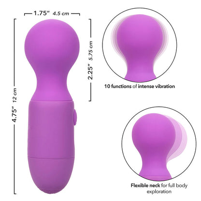 Vibrador Recarregável com 10 Vibrações e Pescoço Flexível Roxo