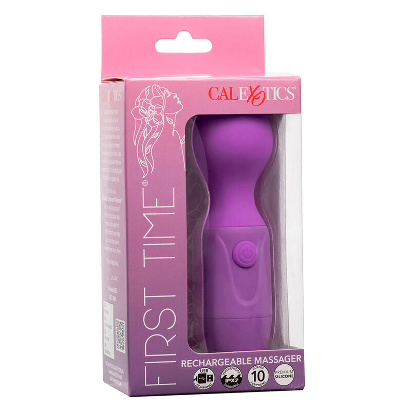 Vibrador Recarregável com 10 Vibrações e Pescoço Flexível Roxo