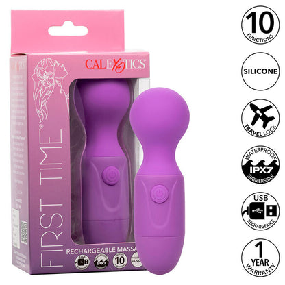 Vibrador Recarregável com 10 Vibrações e Pescoço Flexível Roxo