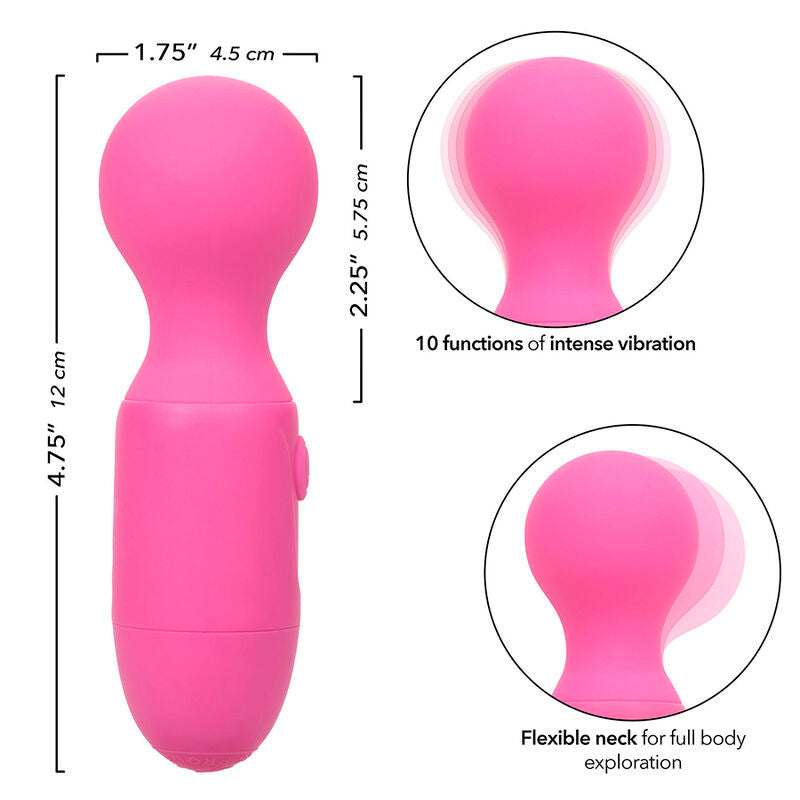 Massageador Recarregável First Time com 10 Vibrações Rosa