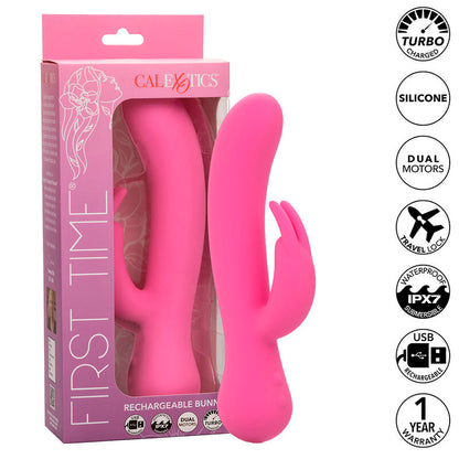 Vibrador Coelho Recarregável First Time Rosa