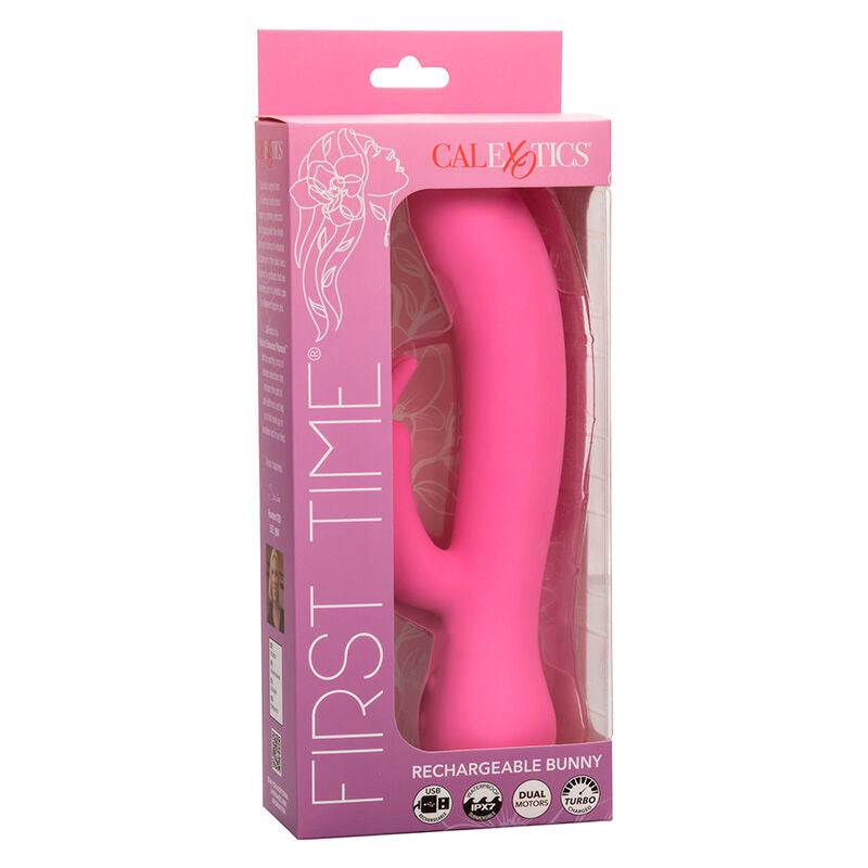 Vibrador Coelho Recarregável First Time Rosa