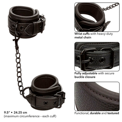 Pulseiras de Couro Ajustáveis Nocturnal Pretas