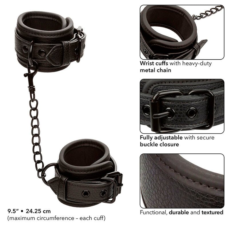 Pulseiras de Couro Ajustáveis Nocturnal Pretas