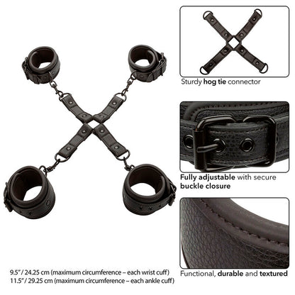Conector Hog Tie de Couro Ajustável Nocturnal