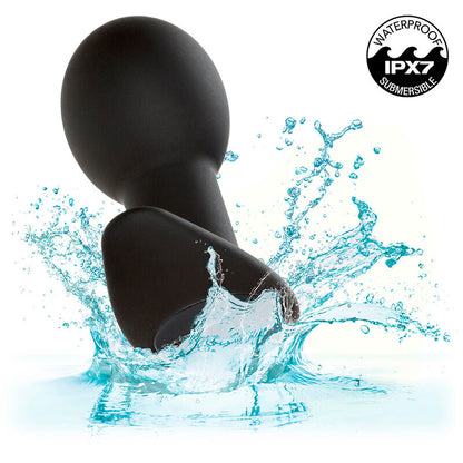 Plug Anal Vibratório Rock Bottom com 10 Funções de Silicone Preto