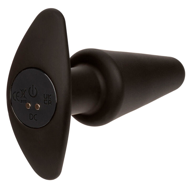Plug Anal Cônico Rock Bottom com 10 Vibrações e Silicone Seguro