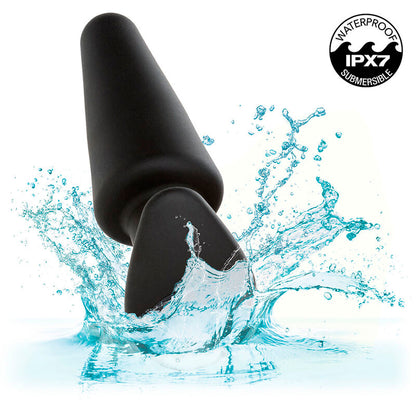 Plug Anal Cônico Rock Bottom com 10 Vibrações e Silicone Seguro