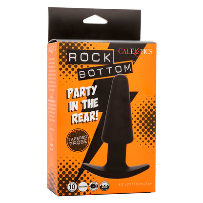 Plug Anal Cônico Rock Bottom com 10 Vibrações e Silicone Seguro