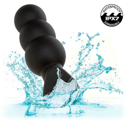 Plug Anal Vibratório com Esferas de Silicone Preto