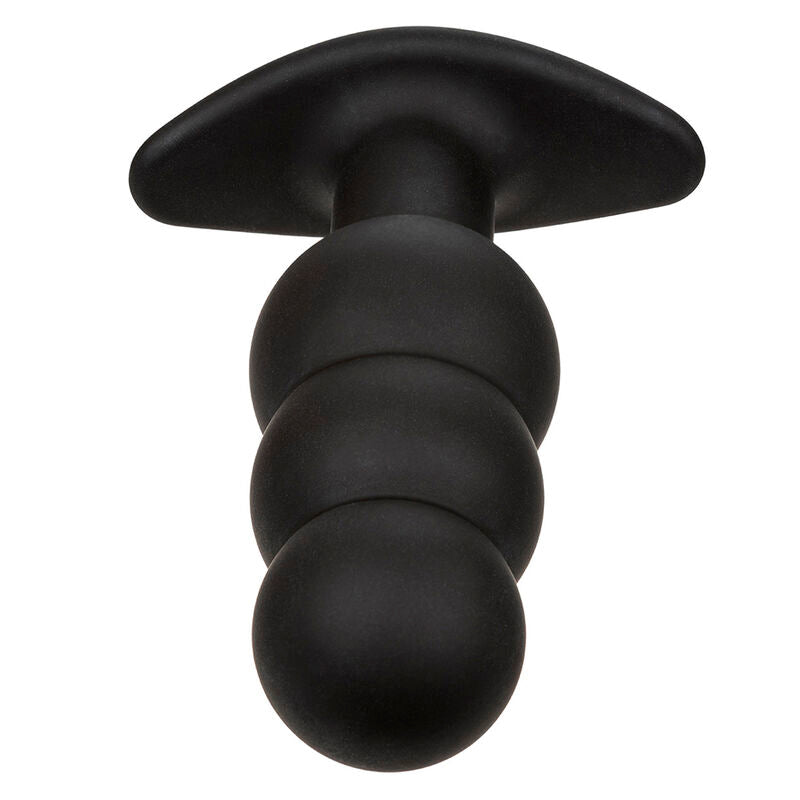 Plug Anal Vibratório com Esferas de Silicone Preto