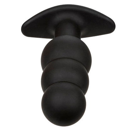 Plug Anal Vibratório com Esferas de Silicone Preto