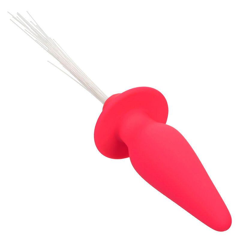 Plug Anal Vibratório Southern Lights com 10 Vibrações de Silicone Rosa