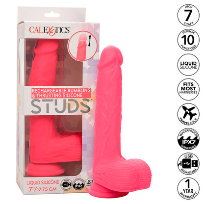 Vibrador Realista Studs com 10 Vibrações Rosa