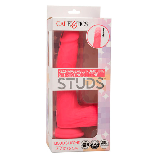 Vibrador Realista Studs com 10 Vibrações Rosa