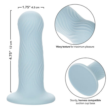 Plug Anal Wave Rider de Silicone com Textura Ondulada e Ventosa