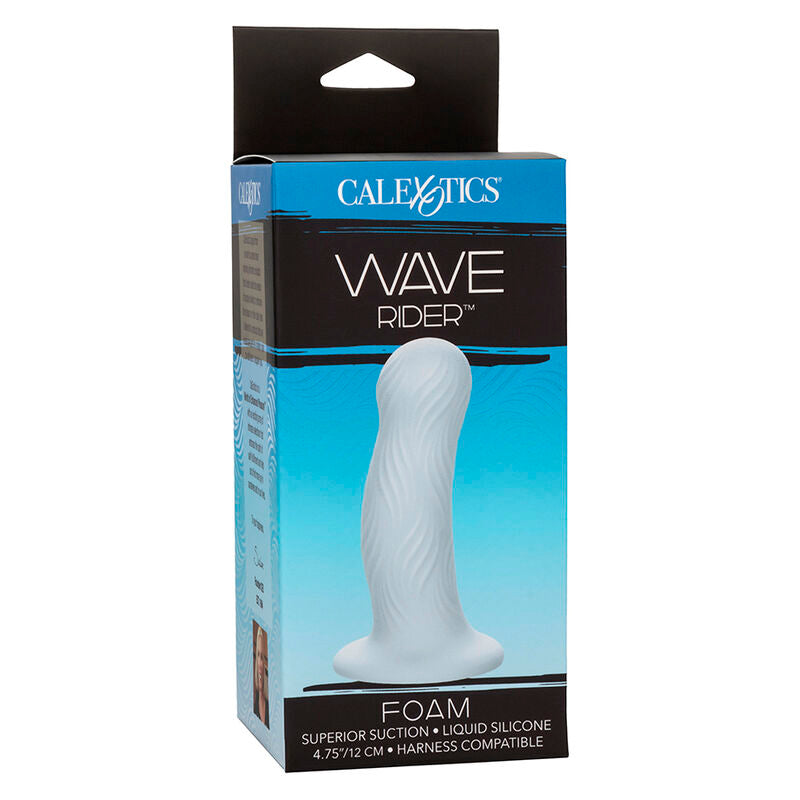 Plug Anal Wave Rider de Silicone com Textura Ondulada e Ventosa