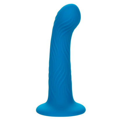 Plug Anal Wave Rider Ripple Ondulado com Ventosa - Azul