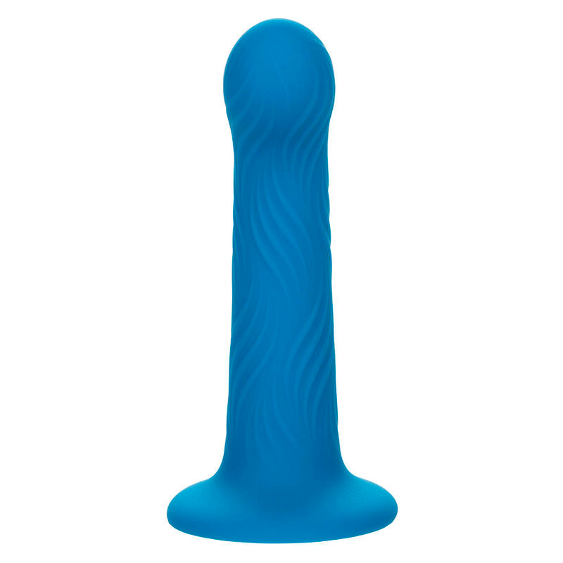 Plug Anal Wave Rider Ripple Ondulado com Ventosa - Azul