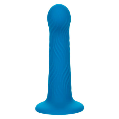 Plug Anal Wave Rider Ripple Ondulado com Ventosa - Azul