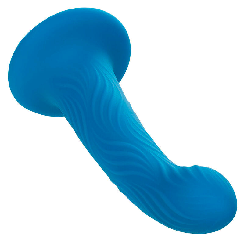Plug Anal Wave Rider Ripple Ondulado com Ventosa - Azul