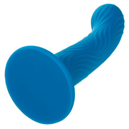 Plug Anal Wave Rider Ripple Ondulado com Ventosa - Azul