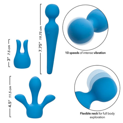 Vibrador Wand Couture Kit com 10 Vibrações Azules