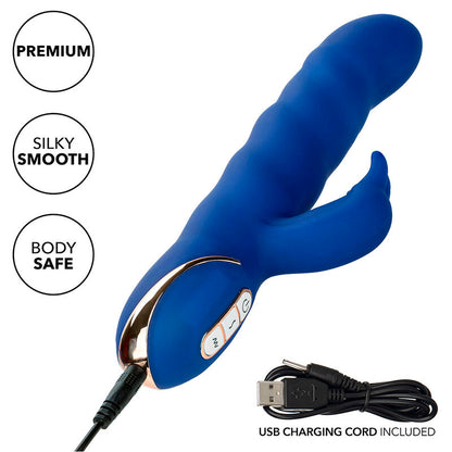 Vibrador Jack Rabbit com Movimento Ondulatório Azul