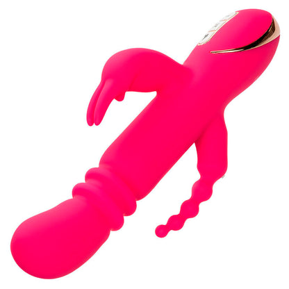 Vibrador Triplo Aquecido Estilo Coelho com Pulsação e Aquecimento