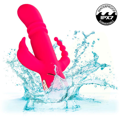 Vibrador Triplo Aquecido Estilo Coelho com Pulsação e Aquecimento