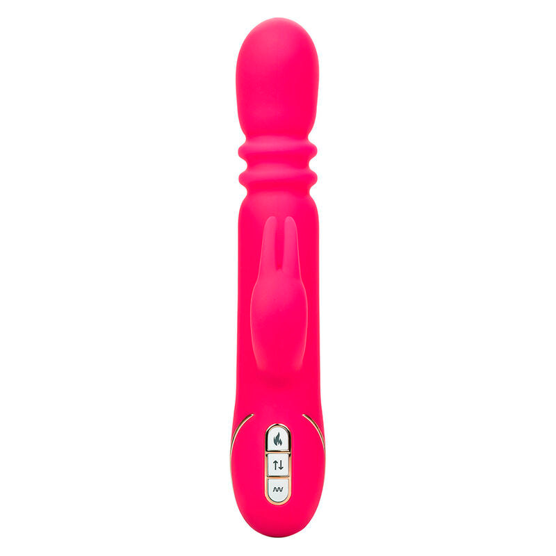 Vibrador Triplo Aquecido Estilo Coelho com Pulsação e Aquecimento