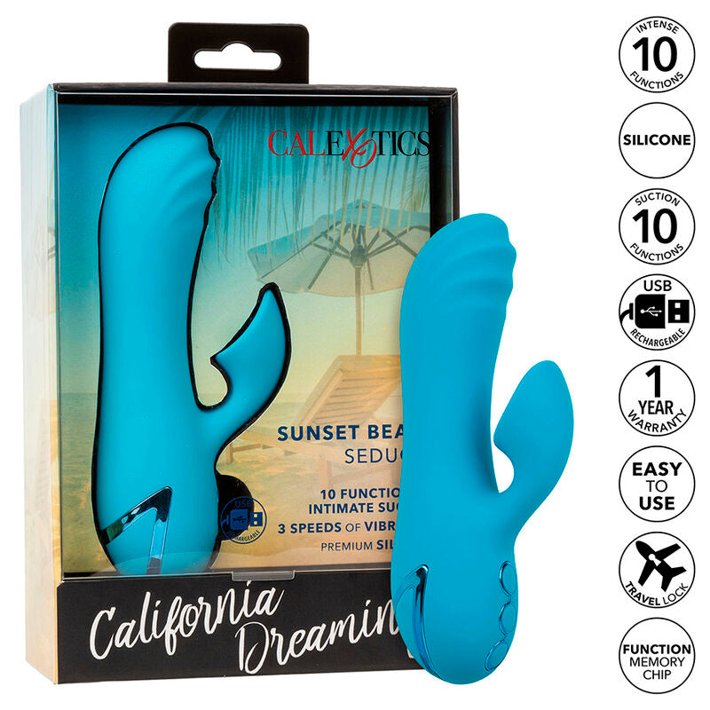Vibrador e Estimulador Sunset Beach Seducer com 10 Funções