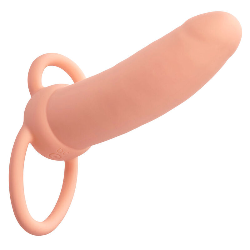 Vibrador Recarregável de Dupla Penetração Espesso com 10 Funções