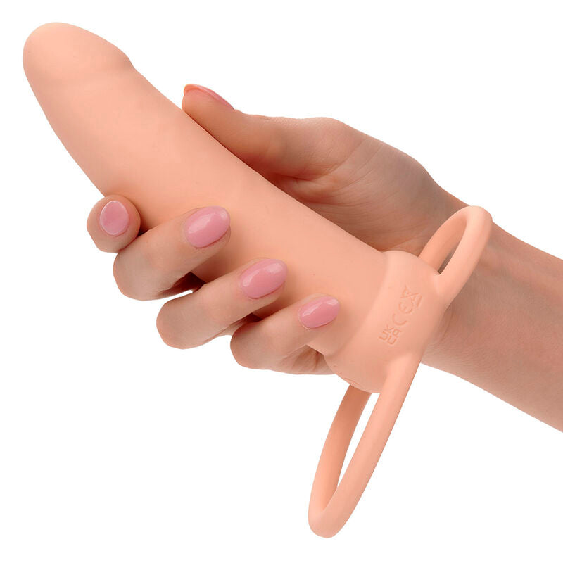 Vibrador Recarregável de Dupla Penetração Espesso com 10 Funções