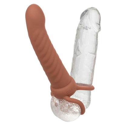 Vibrador de Dupla Penetração Nervurado Maxx com 10 Vibrações