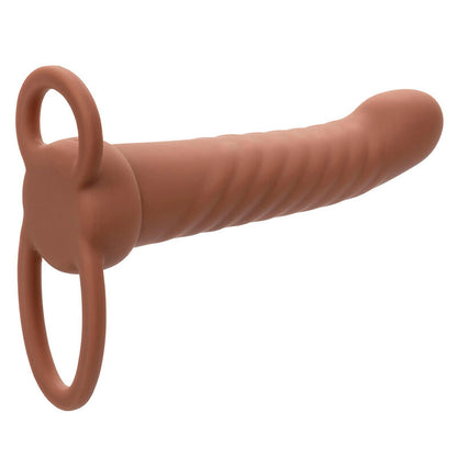 Vibrador de Dupla Penetração Nervurado Maxx com 10 Vibrações
