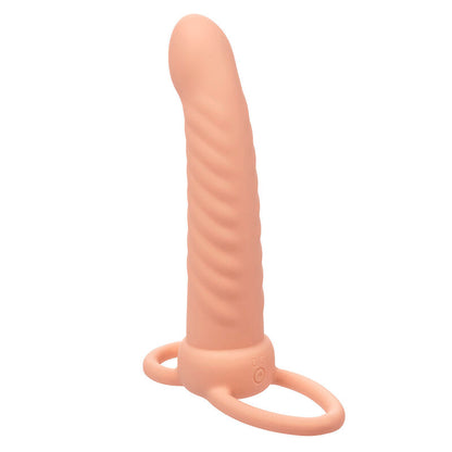 Vibrador de Dupla Penetração Ribbed Maxx com 10 Vibrações Recarregável