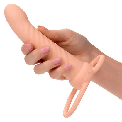 Vibrador de Dupla Penetração Ribbed Maxx com 10 Vibrações Recarregável
