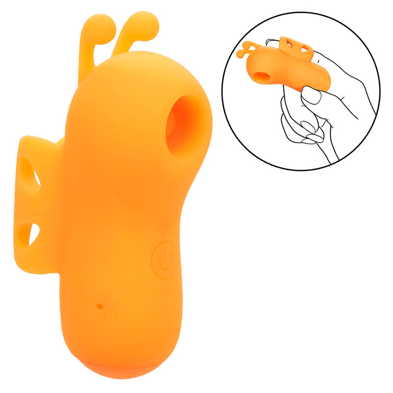 Vibrador de Dedo Neon Vibes com 10 Vibrações Laranja