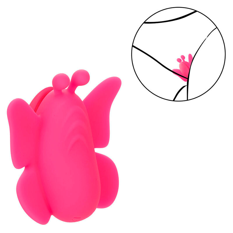 Vibrador Discreto para Calcinha com 10 Funções e Design Magnético Rosa