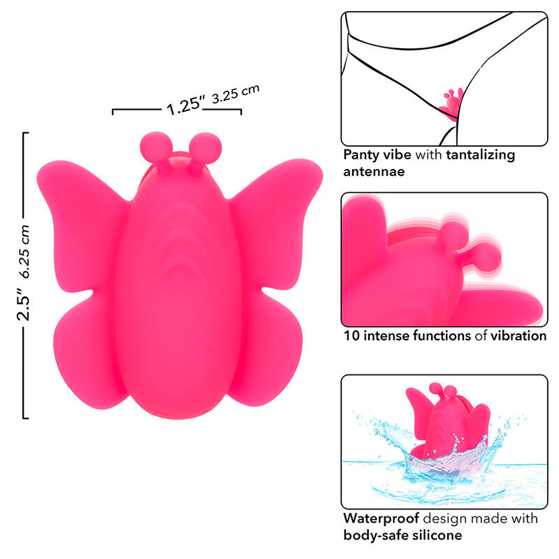 Vibrador Discreto para Calcinha com 10 Funções e Design Magnético Rosa