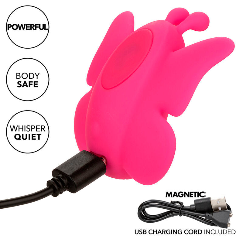 Vibrador Discreto para Calcinha com 10 Funções e Design Magnético Rosa