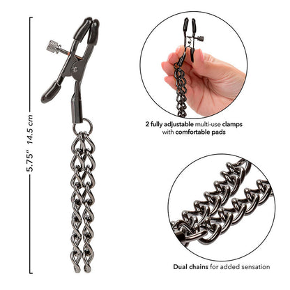 Grampos de Mamilos com Corrente Euphoria 14,5 cm