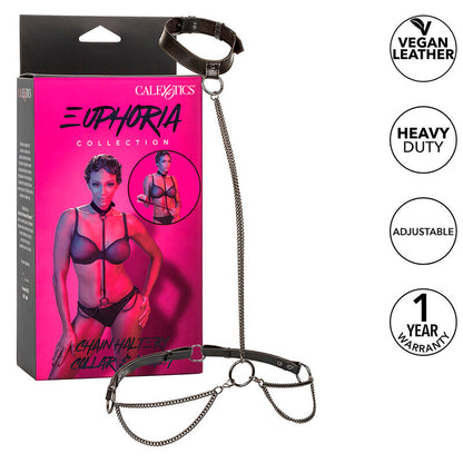 Coleira e Trela de Corrente Ajustável Euphoria