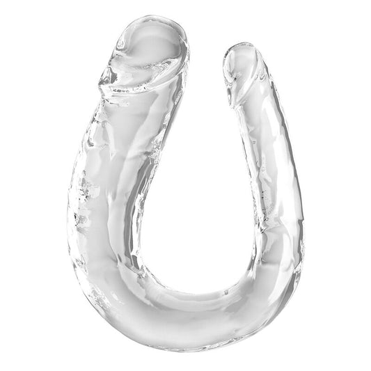 Dildo Duplo Double Trouble Transparente 44 cm