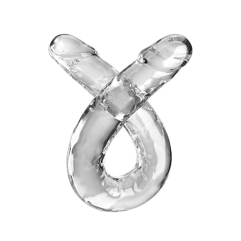 Dildo Duplo Double Trouble 46 cm Transparente