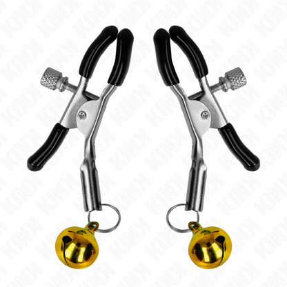 KINK Grampo de Bico Simples Dourado 6 CM para estimulação e prazer BDSM.