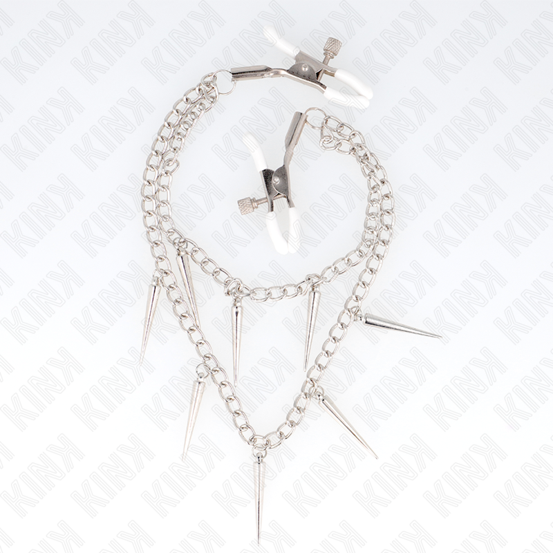 KINK Pinças para Bicos com Correntes de Pontos 30 CM para estimulação BDSM